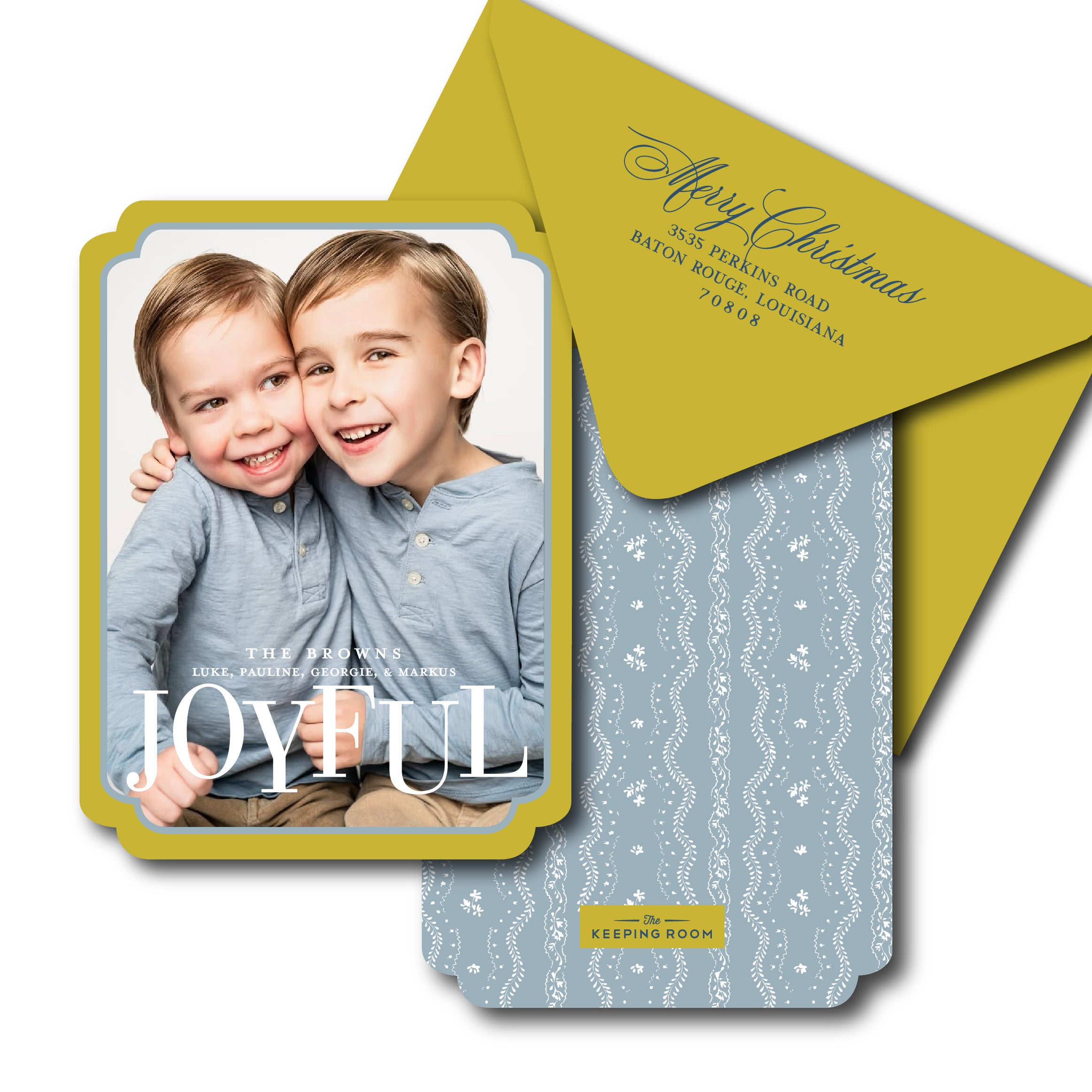 Joyful Double Rounded Holiday Card