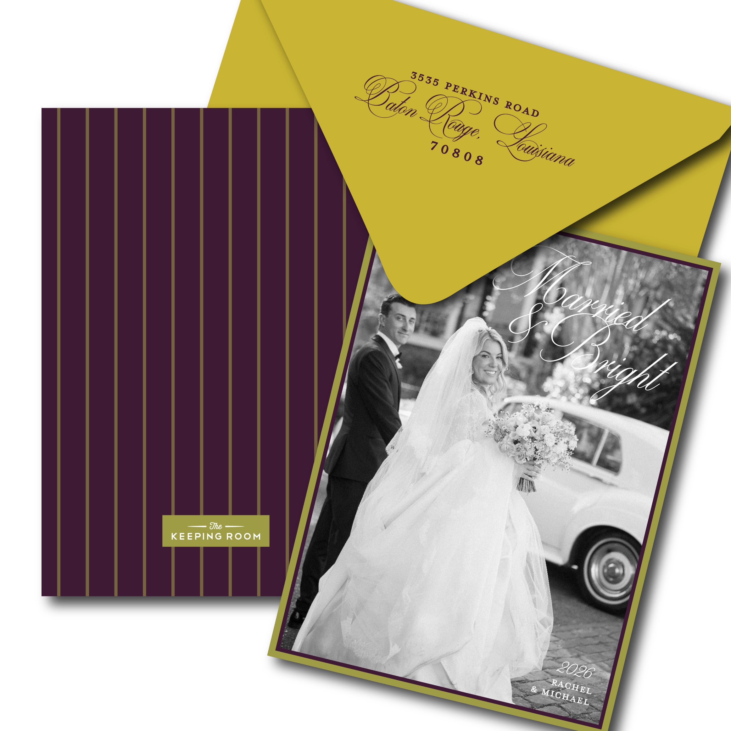 Married & Bright Holiday Card