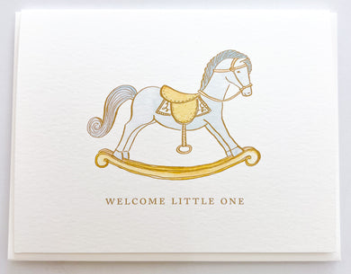 Rocking Horse Welcome Card