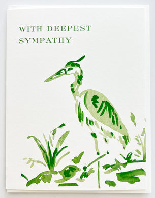 Heron Sympathy Card