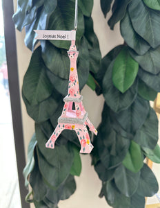 Floral Eiffel Tower Ornament