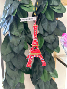 Floral Eiffel Tower Ornament