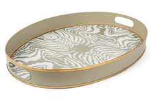 Load image into Gallery viewer, Faux Bois Oval Tray