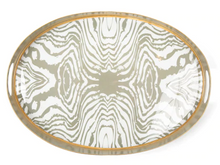 Load image into Gallery viewer, Faux Bois Oval Tray
