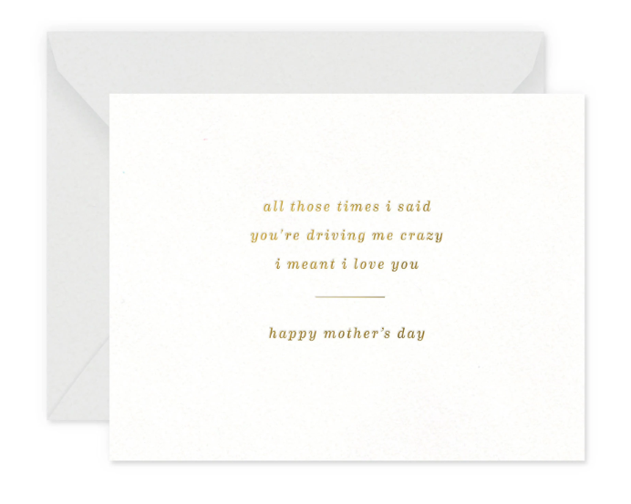 Mother's Day Gold Card