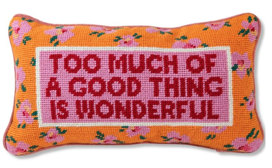 Good Things Needlepoint Pillow