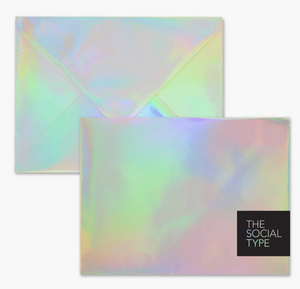 Silver Hologram Envelope Set