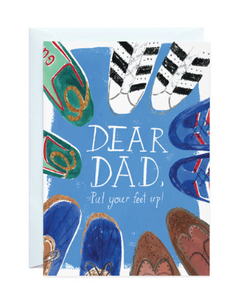 Dad put your feet up greeting card