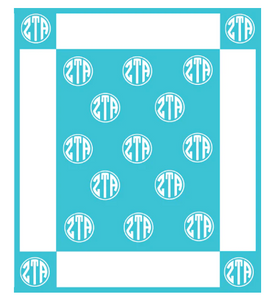 Sorority Circle Monogram Blanket