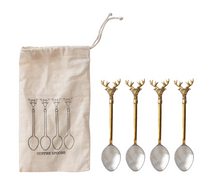 Load image into Gallery viewer, Stainless Steel &amp; Brass Spoons
