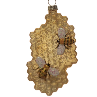 Honeycomb Ornament w/ Bees