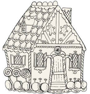 Coloring Gingerbread House Placemat