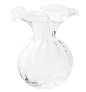 Hibiscus Large Clear Glass Vase