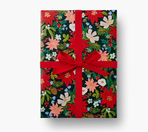 Poinsettia Continuous Wrapping Roll