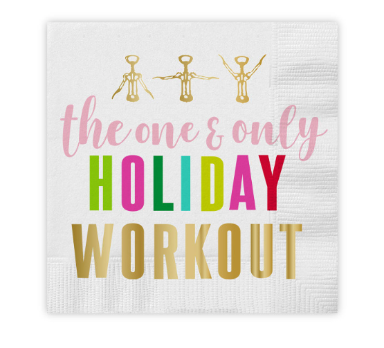 Holiday Workout Beverage Napkin