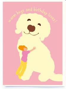 Dog Hugs Birthday Card