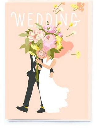 Bouquet Wedding Card
