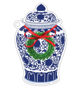 Ginger Jar with Wreath - Gift Tag