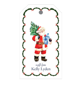 Santa with Ginger Jar - Gift Tags
