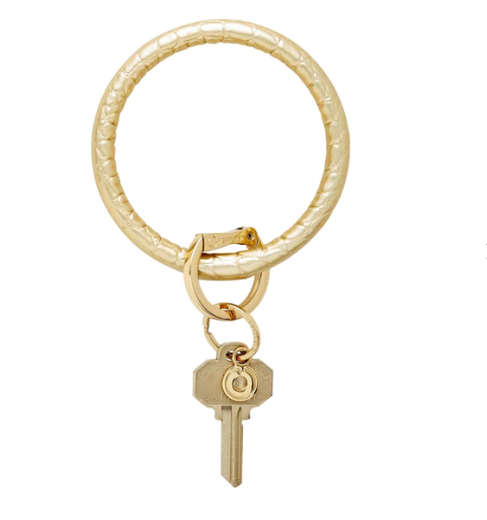 Leather Big O Key Ring