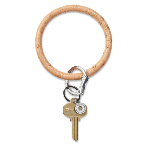 Leather Big O Key Ring