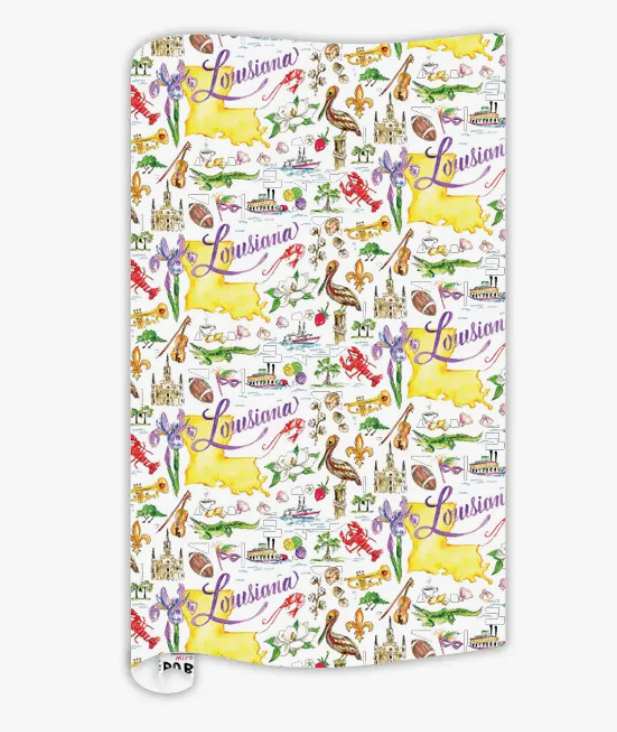 Louisiana Icons Wrapping Paper