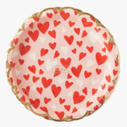 Valentine Heart Scatter Scalloped Plate