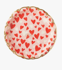 Valentine Heart Scatter Scalloped Plate