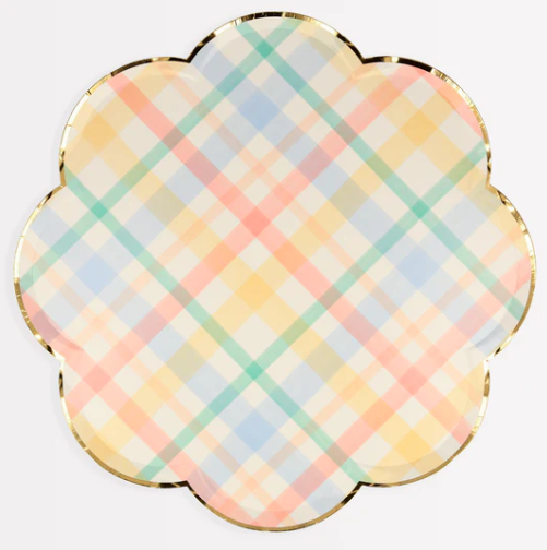 Spring Plaid Dinner Plates