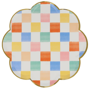 Colorful Plaid Dinner Plates