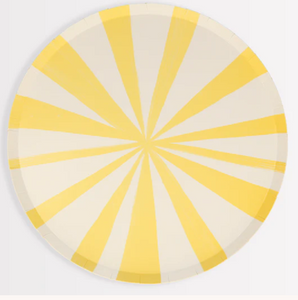 Yellow Stripe Dinner Plates