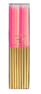 Gold Dipped Pink Candles