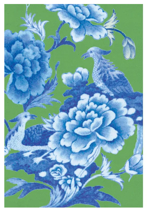 Green and Blue Plate Guest Towel