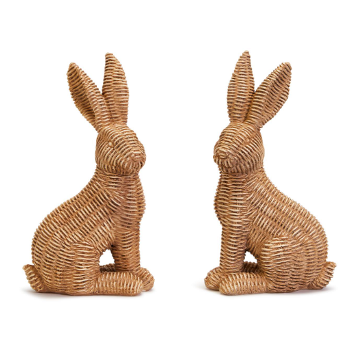 Basket Weave Pattern Bunny Decor