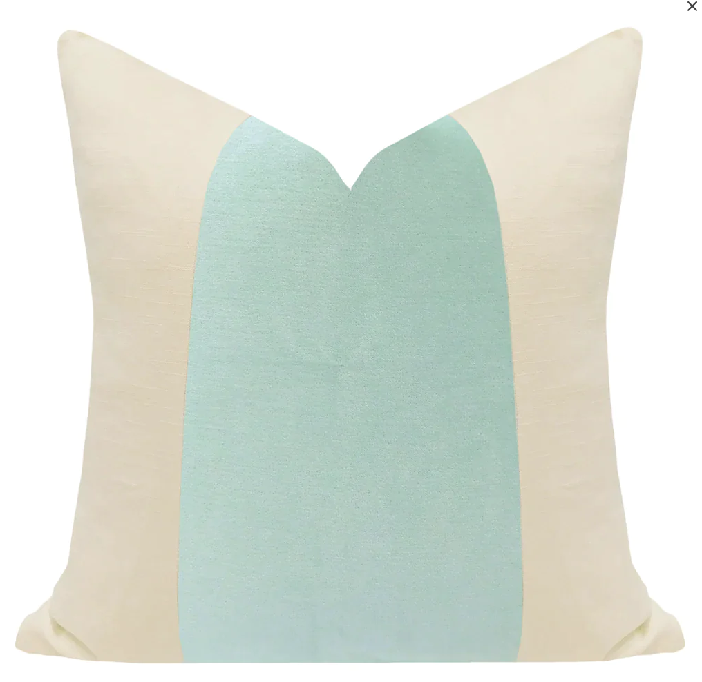 Aqua shop velvet pillow