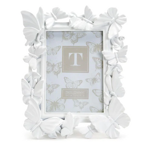White Butterfly 5X7 Photo Frame