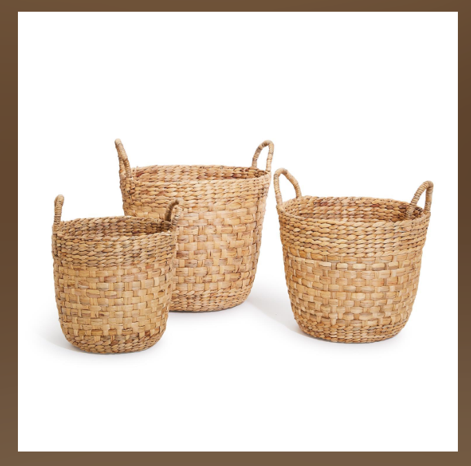 Natural Flat Weave Basket