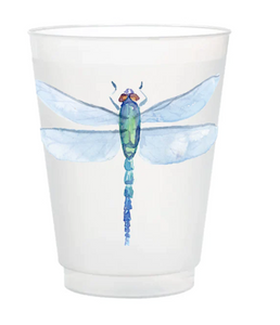 Dragonfly frosted cups