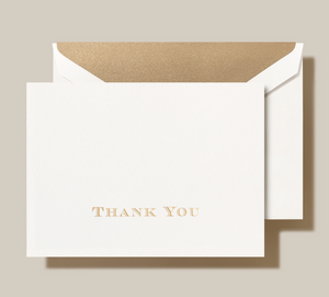 Gold Thank you Card