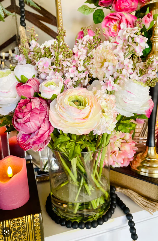 Flower Bundle w/ glass vase