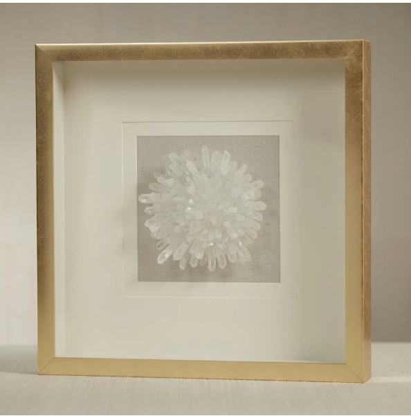 Gold Framed Crystal Flower