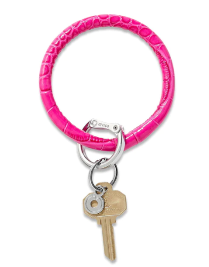 Leather Big O Key Ring